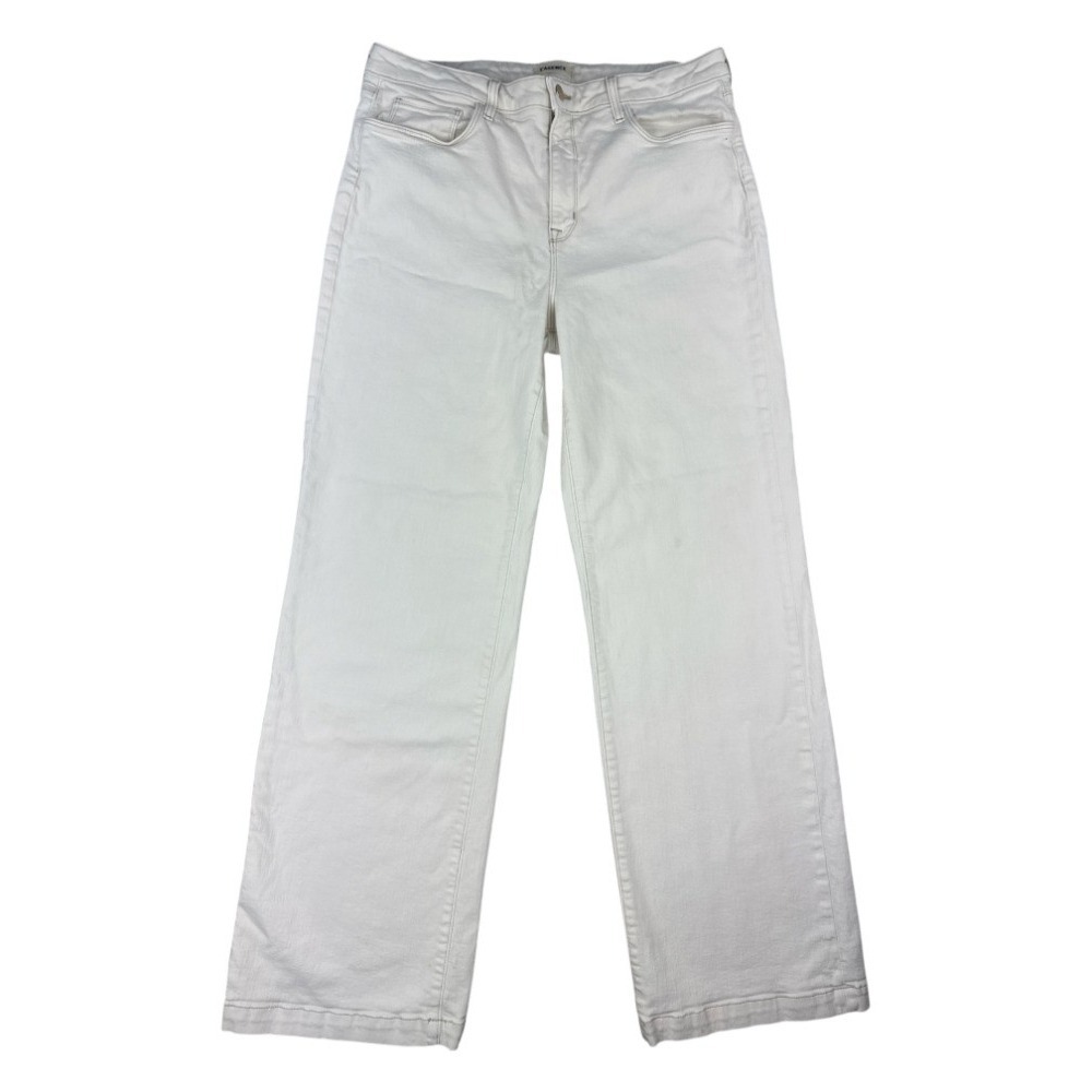L'AGENCE Scottie Wide Leg Jeans High Rise Macadamia Beige 5 Pocket Denim 32